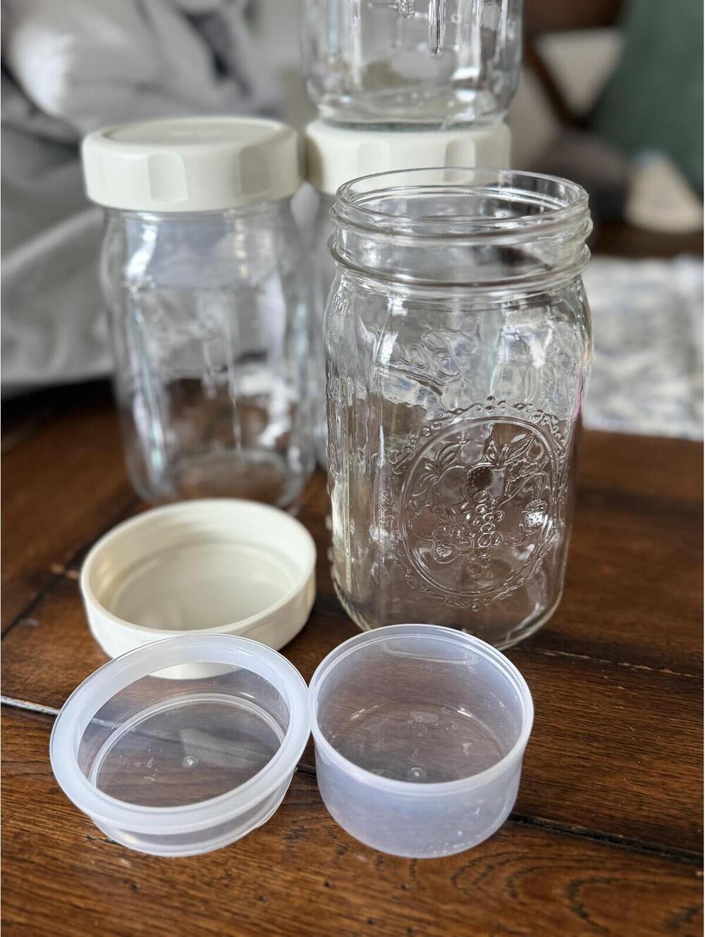 Set of 4 salad mason jars